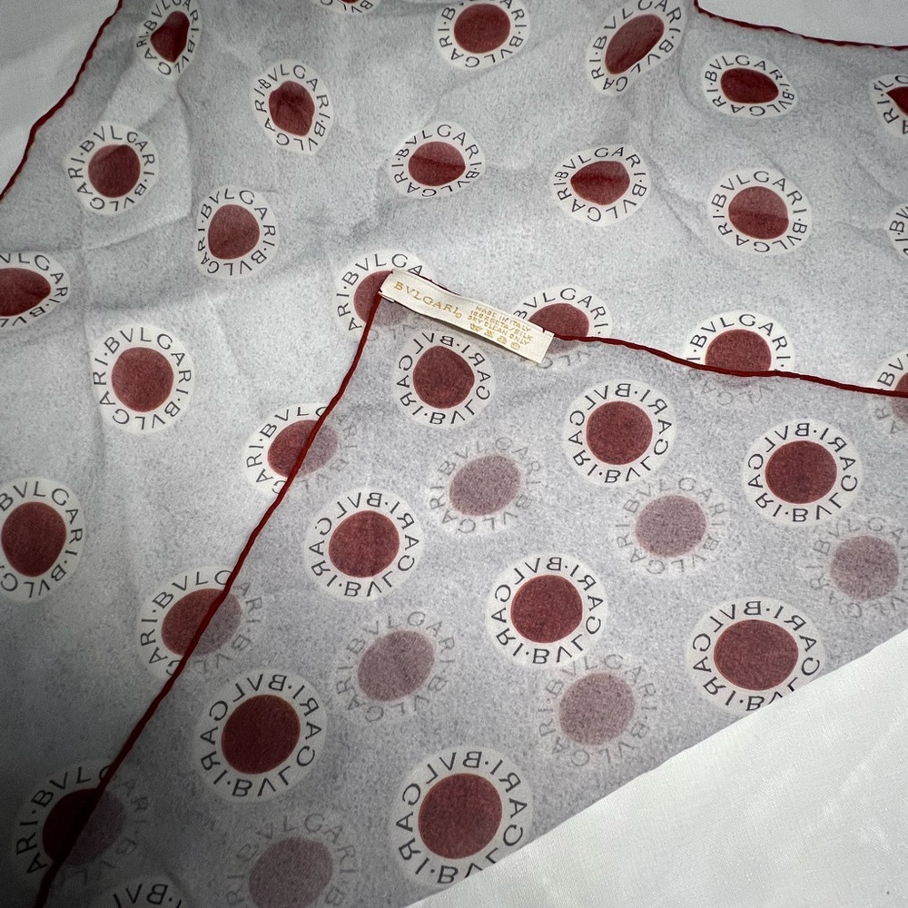 BLVGARY RED AND BLUE Silk Scarf - Picture 14 of 16
